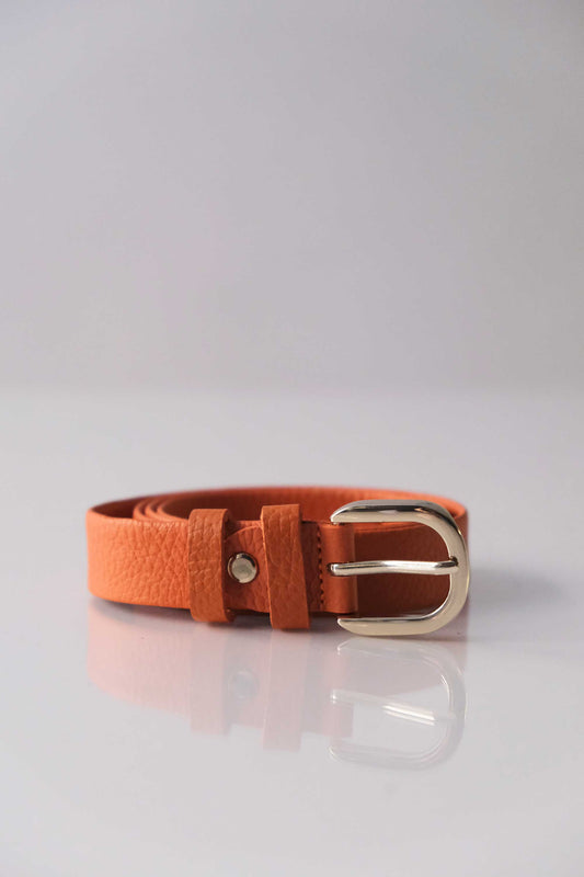 Belt Linea natural grain calf mandarin - Made in Italy -