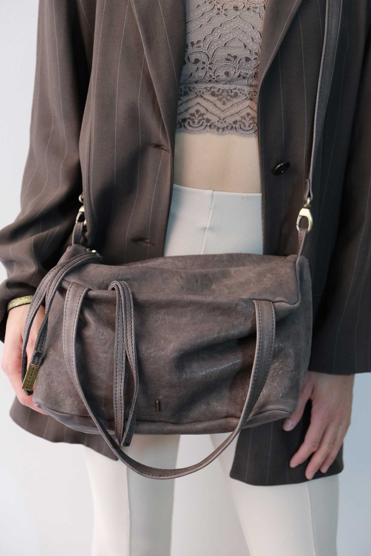 Maribè in tobacco washed nappa leather  - Made in Italy -