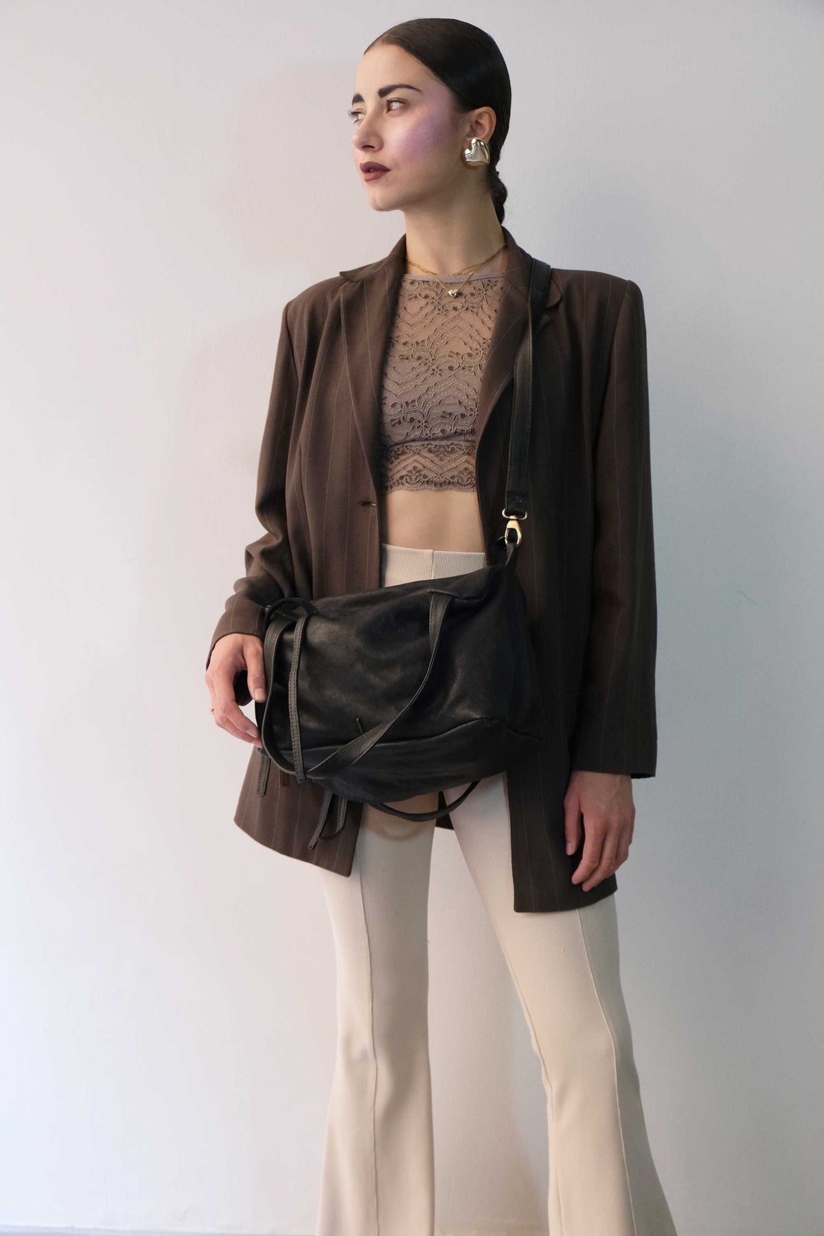Maribè in black washed nappa leather  - Made in Italy -
