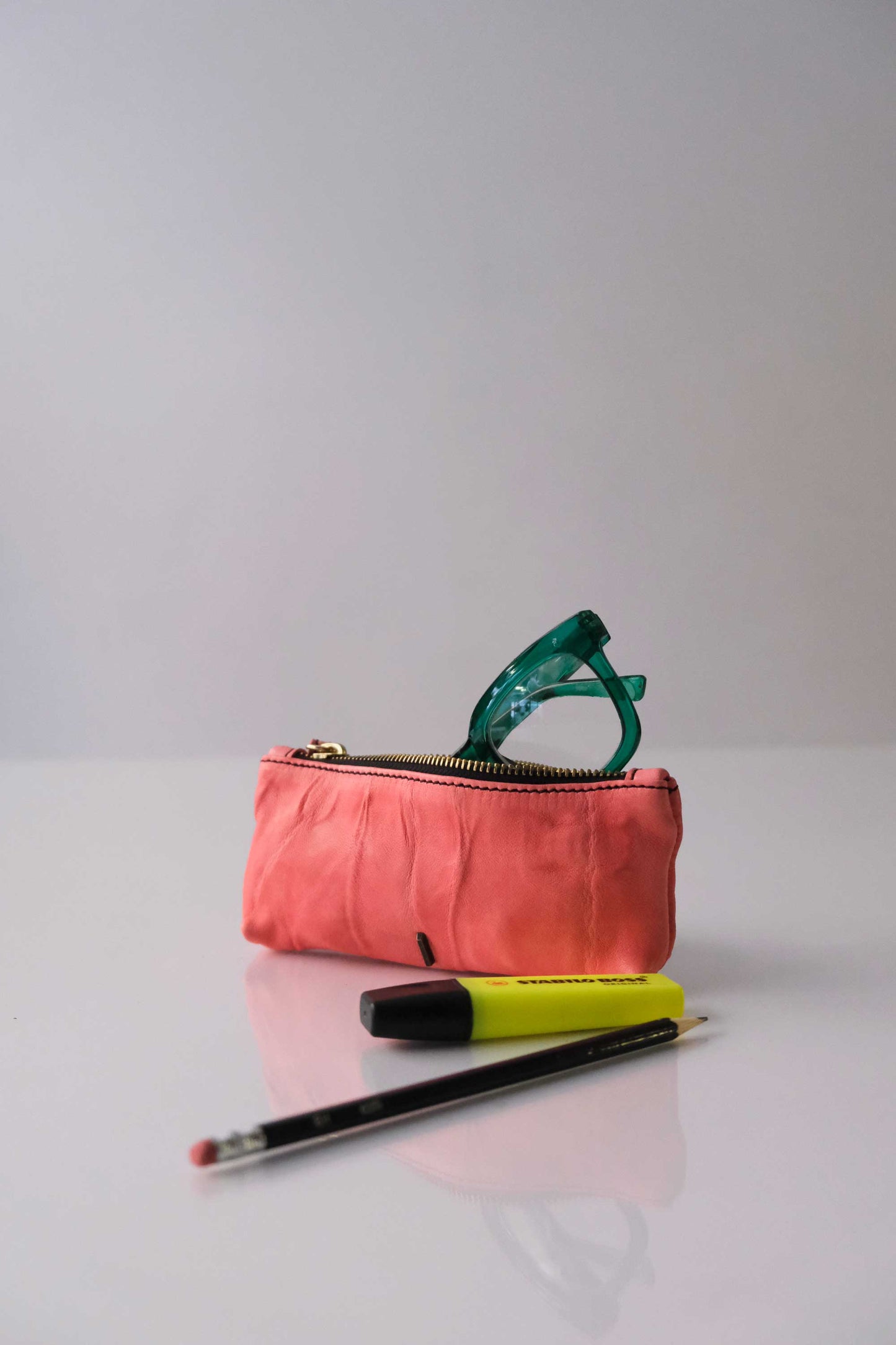 Mix soft coral leather  – The Sustainable Pochette - Made in Italy