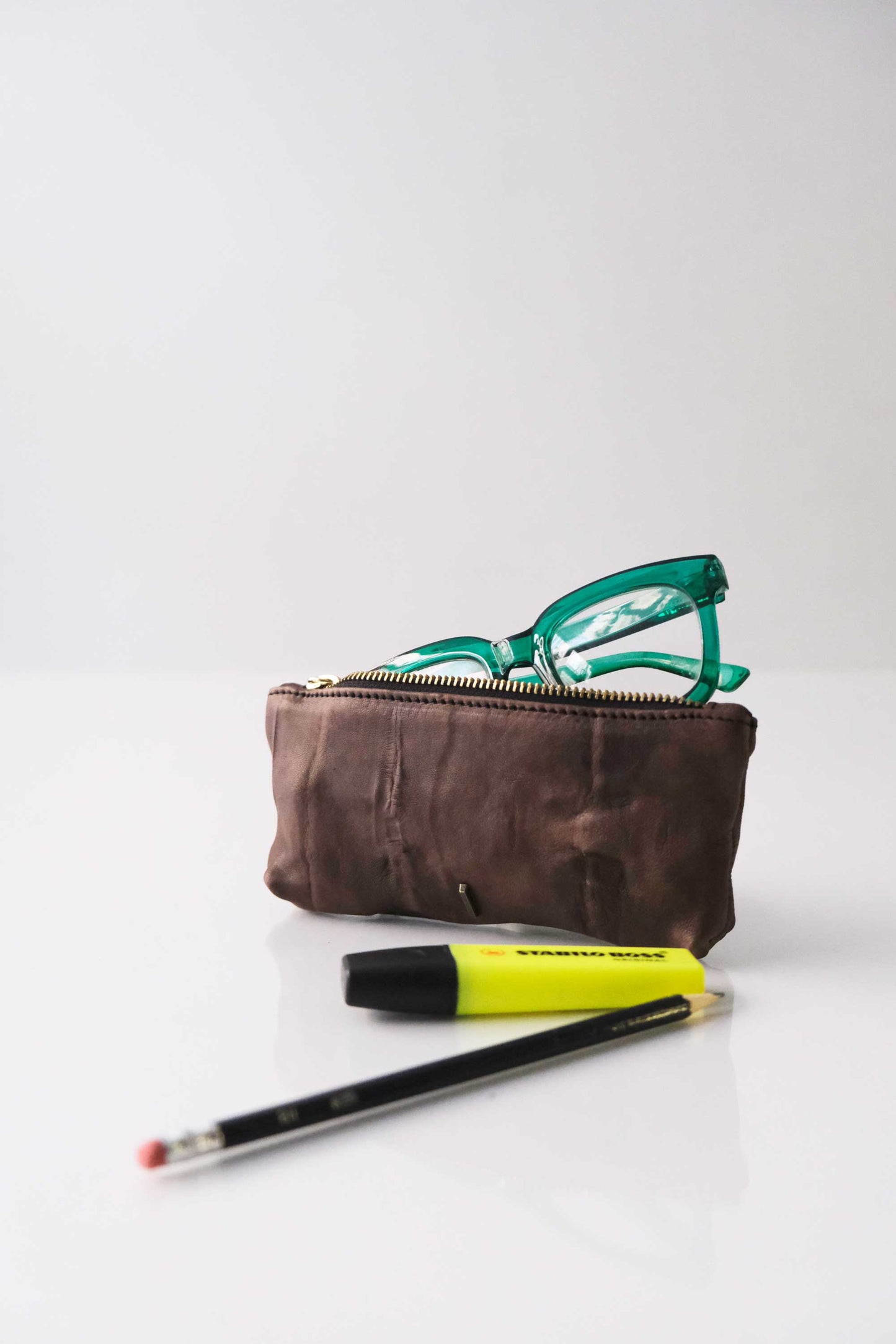 Mix soft chocolate nappa lomè leather – The Sustainable Pochette - Made in Italy