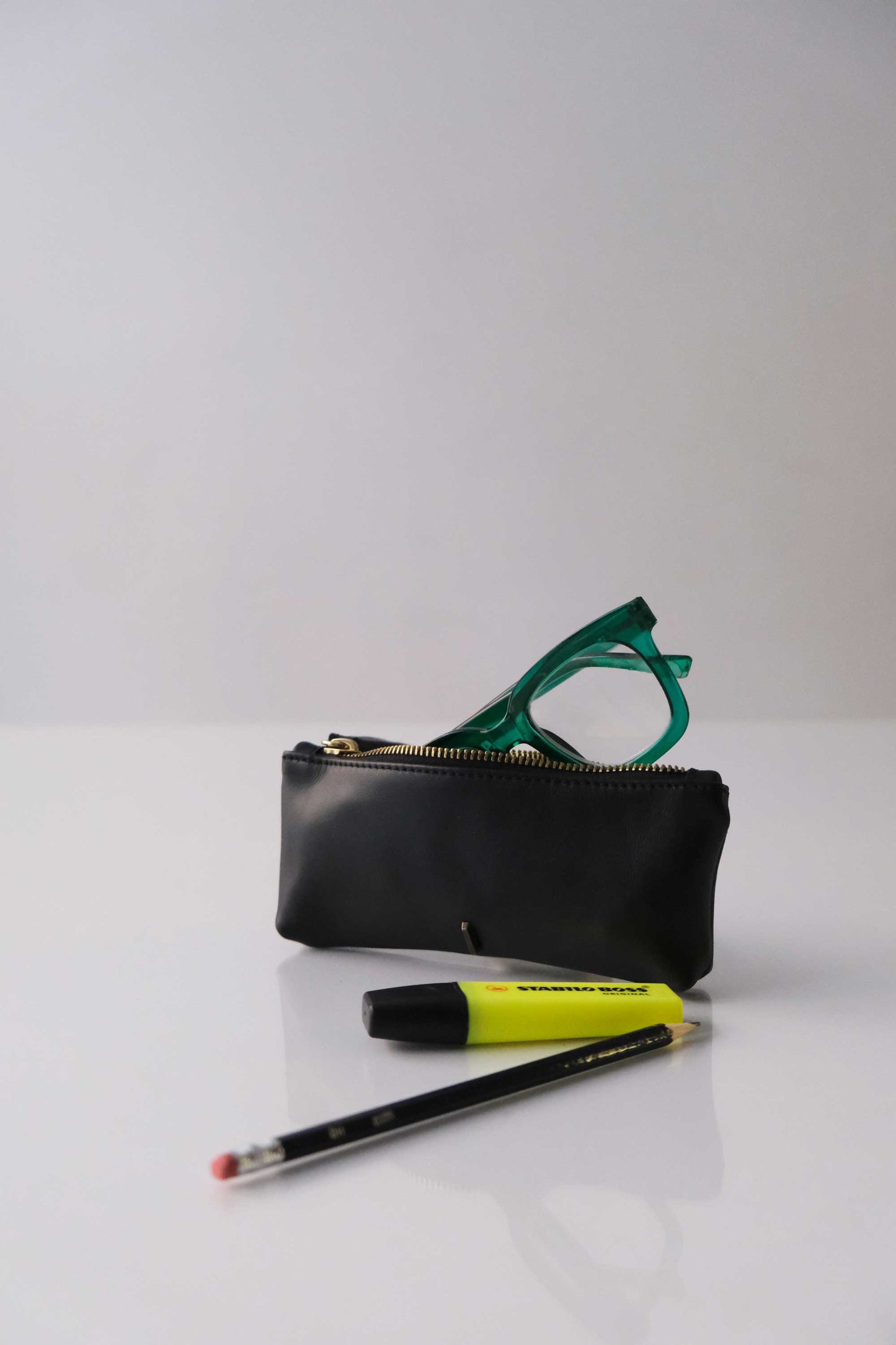Mix calf leather black  – The Sustainable Pochette - Made in Italy