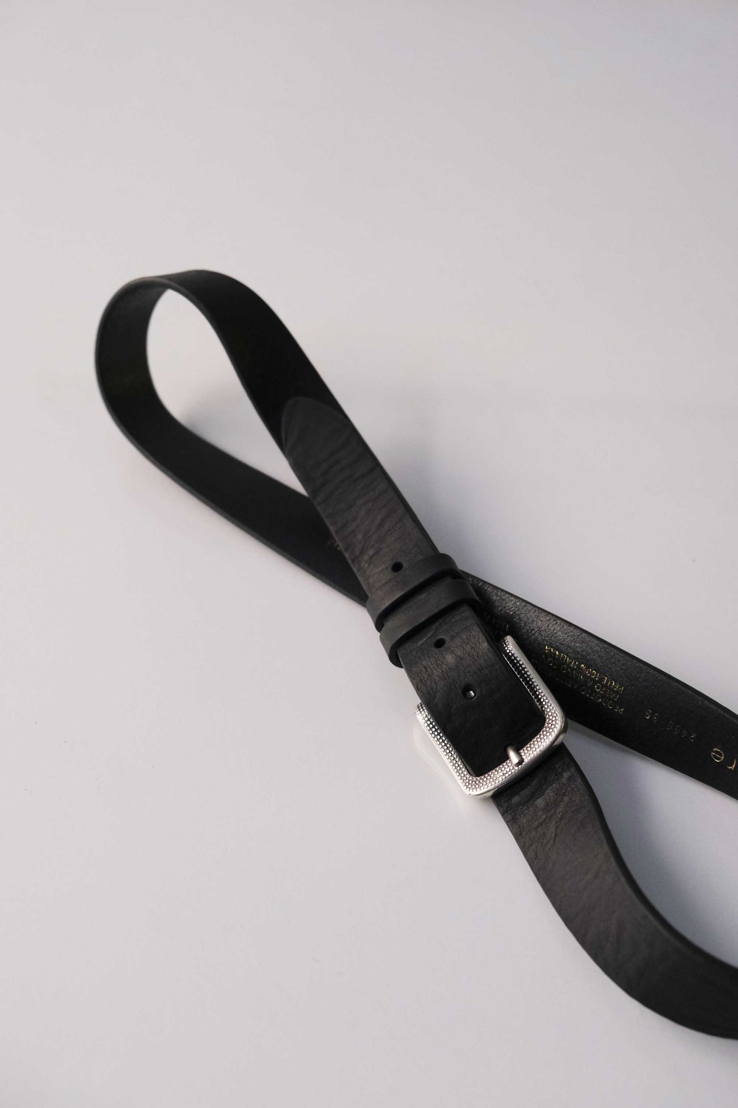 Belt Sound – Men’s vegetable-tanned leather black – Made in Italy