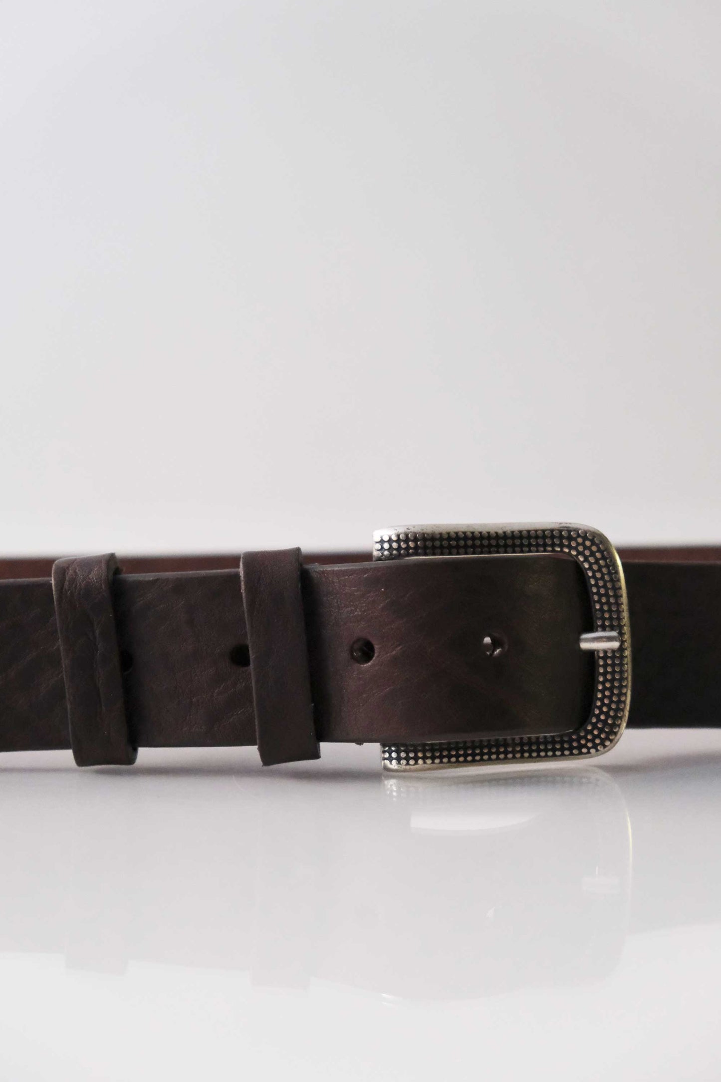 Belt Sound – Men’s vegetable-tanned leather dark brown – Made in Italy