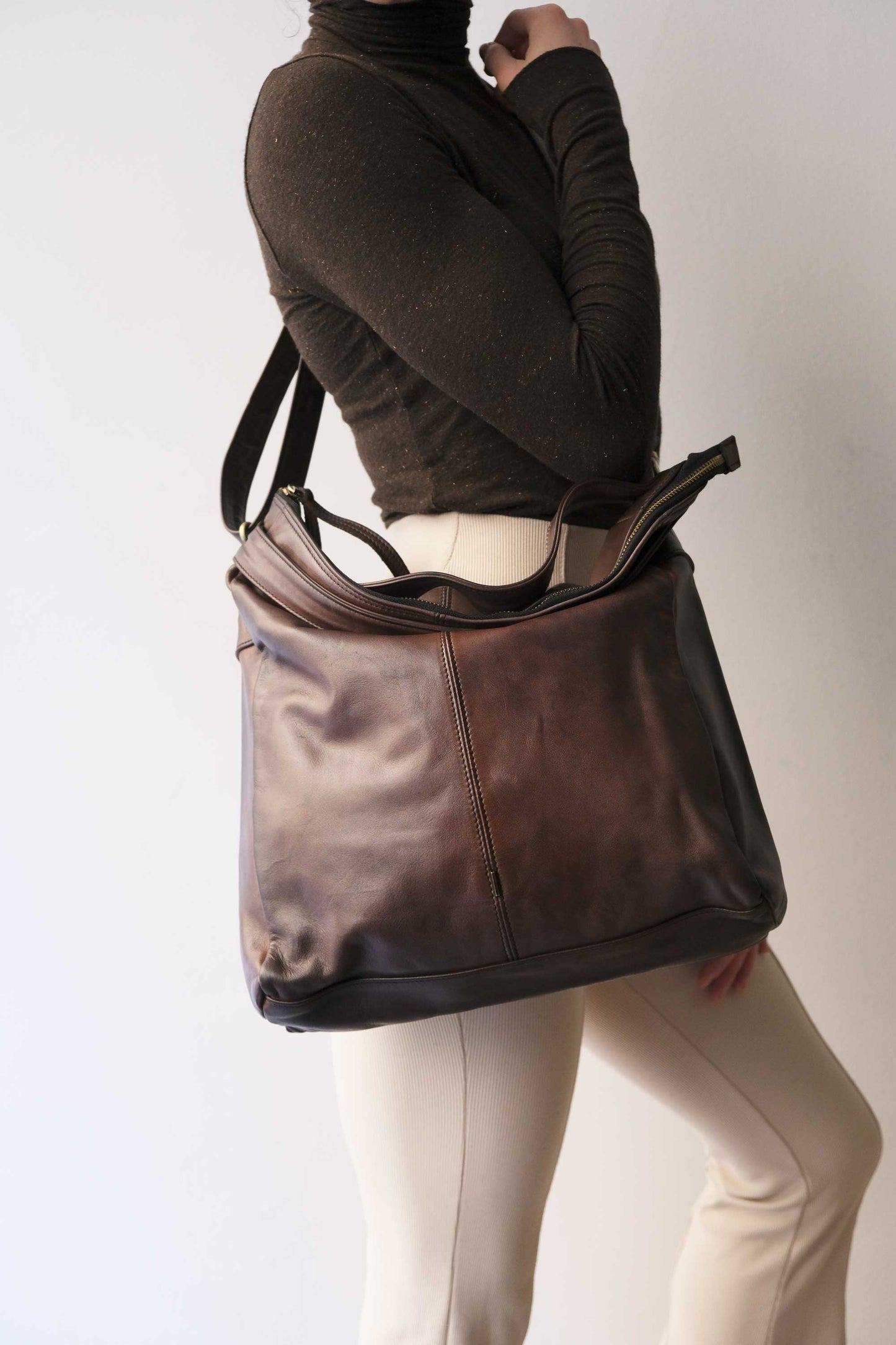 Valy in turner caffè soft calf leather - Made in Italy -