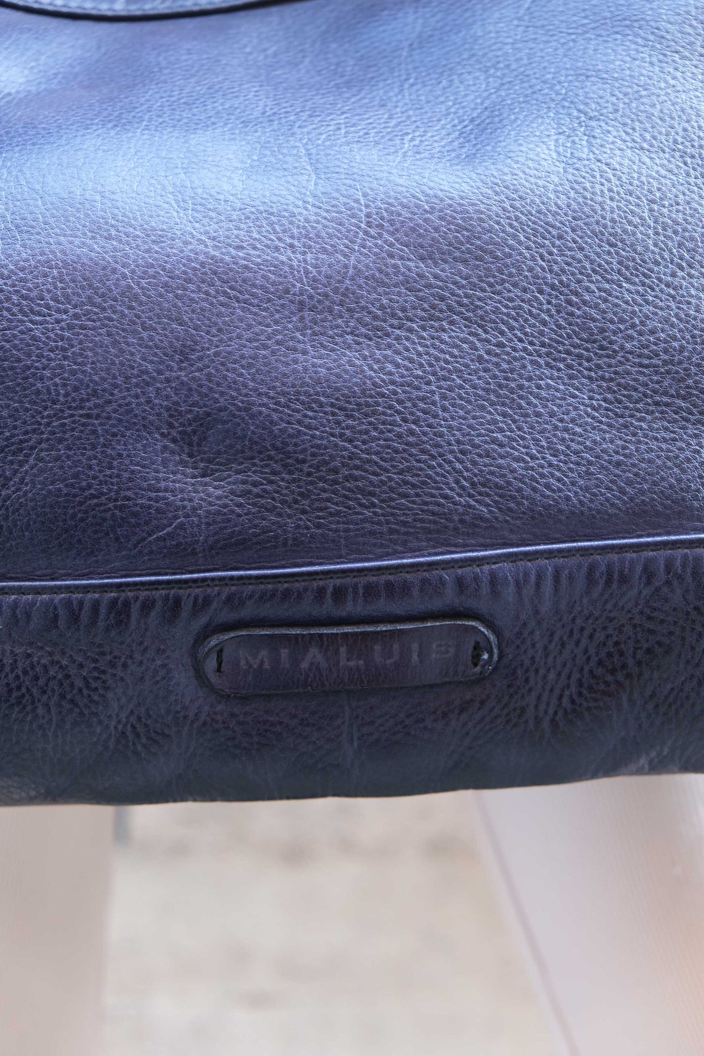 Zoe in cobalt turner calf soft leather - Made in Italy -