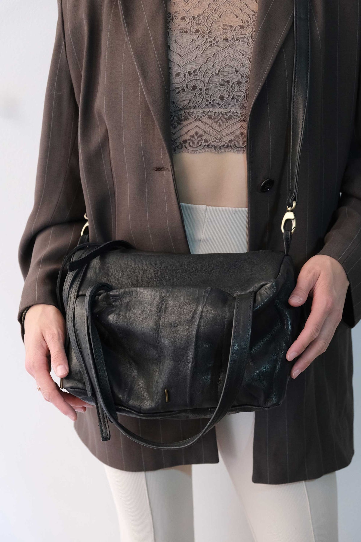 Maribè in black lomè nappa leather – Made in Italy