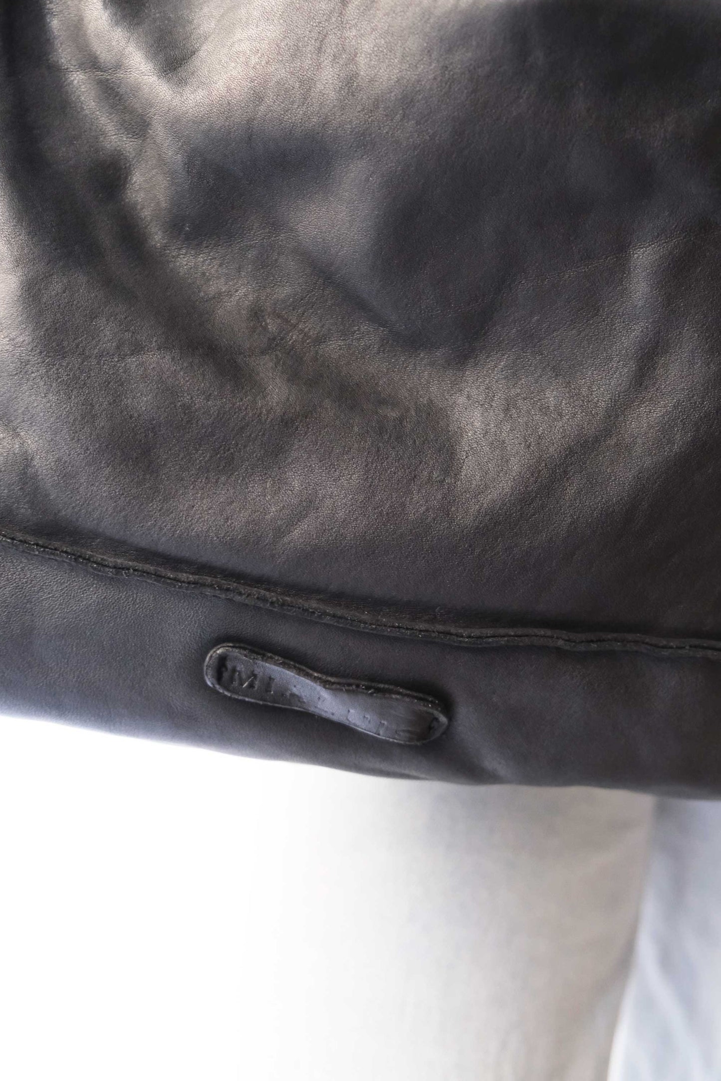 Rezoe sand garment-dyed leather - Made in Italy -