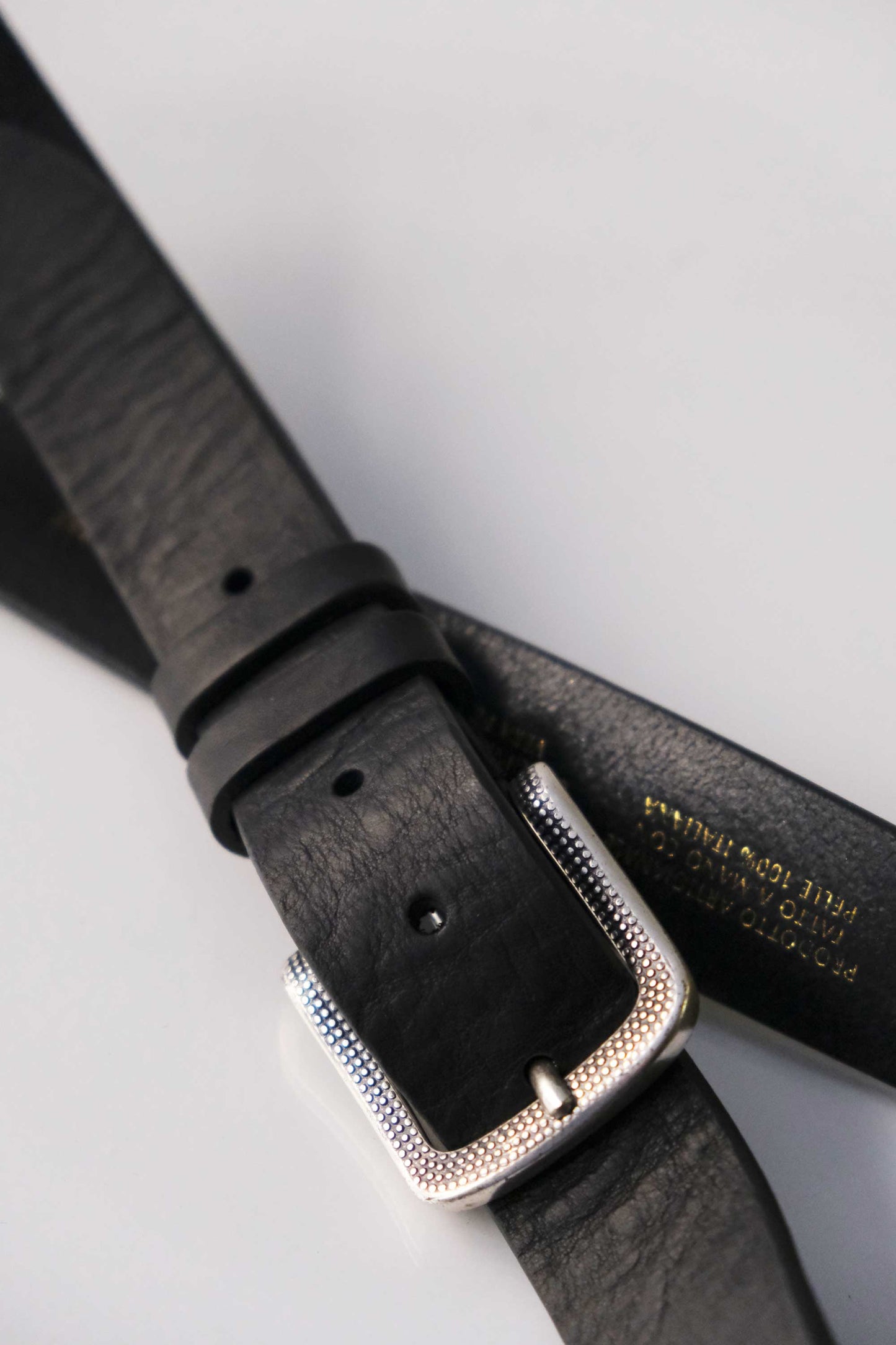 Belt Sound – Men’s vegetable-tanned leather black – Made in Italy