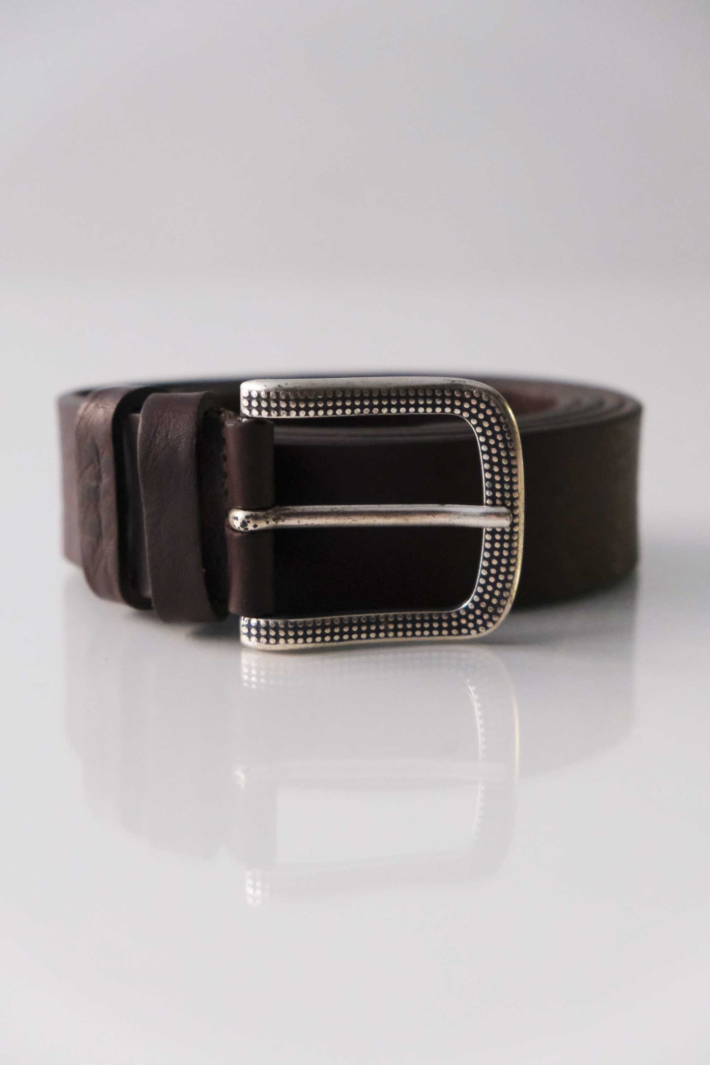 Belt Sound – Men’s vegetable-tanned leather dark brown – Made in Italy