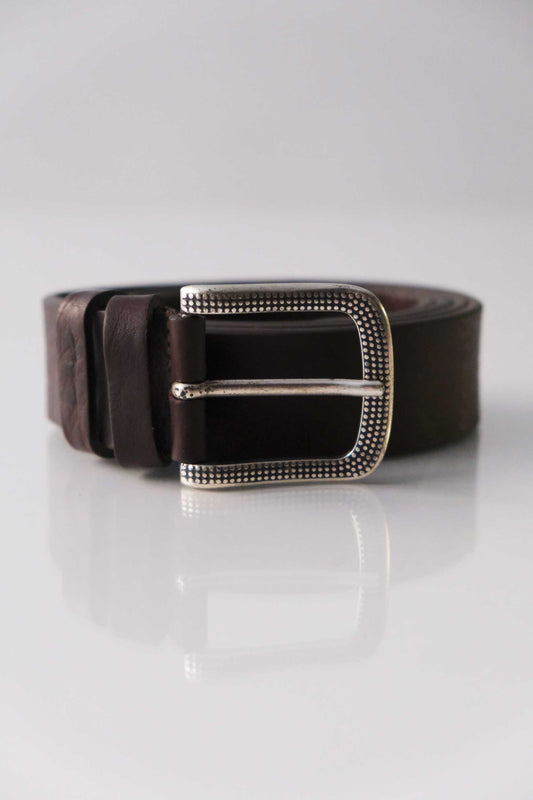 Belt Sound – Men’s vegetable-tanned leather dark brown – Made in Italy