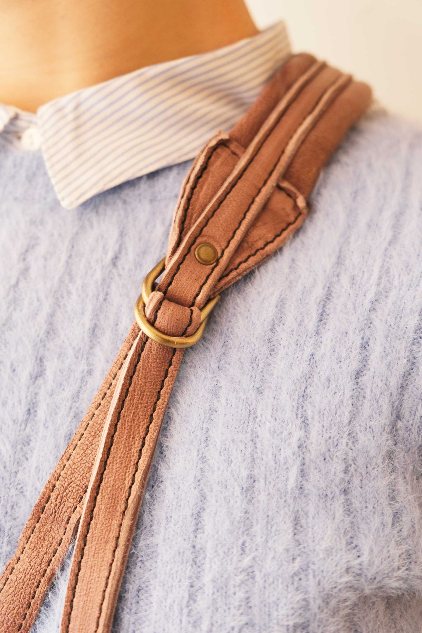 Valentina small hobo bag in taupe lomè leather - Made in Italy -