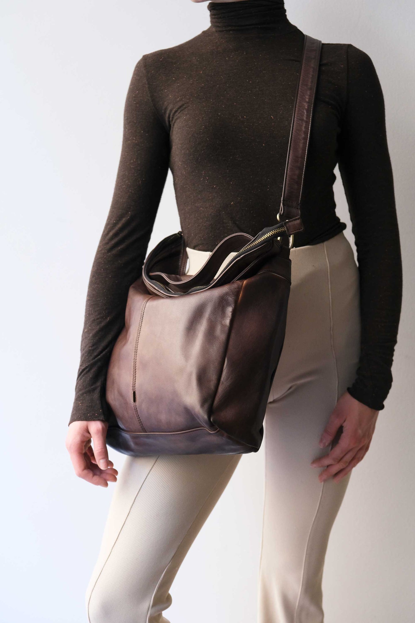 Valy in turner caffè soft calf leather - Made in Italy -