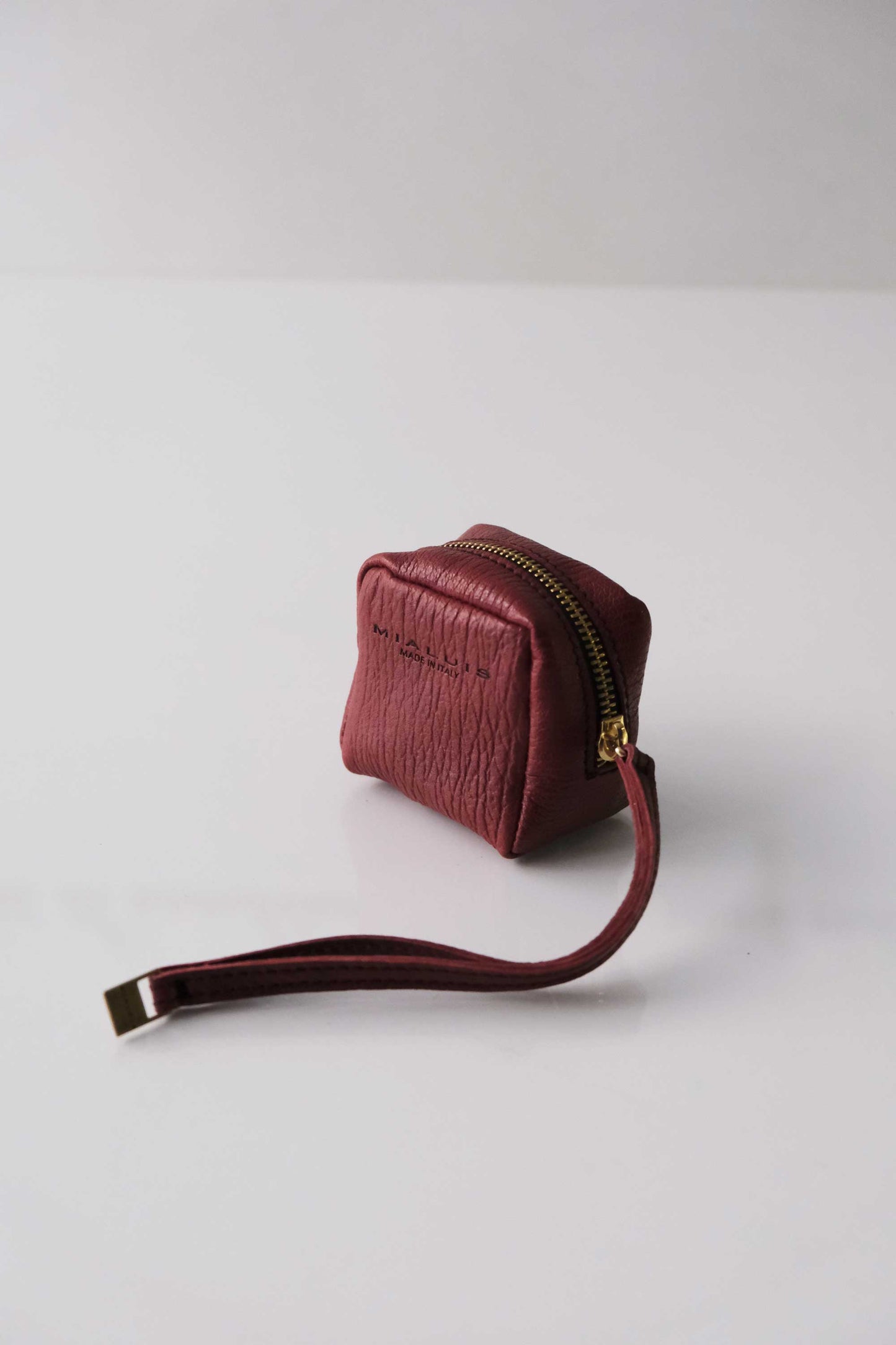 Dream box mini pochette in habanero printed shark calf leather - Made in Italy -