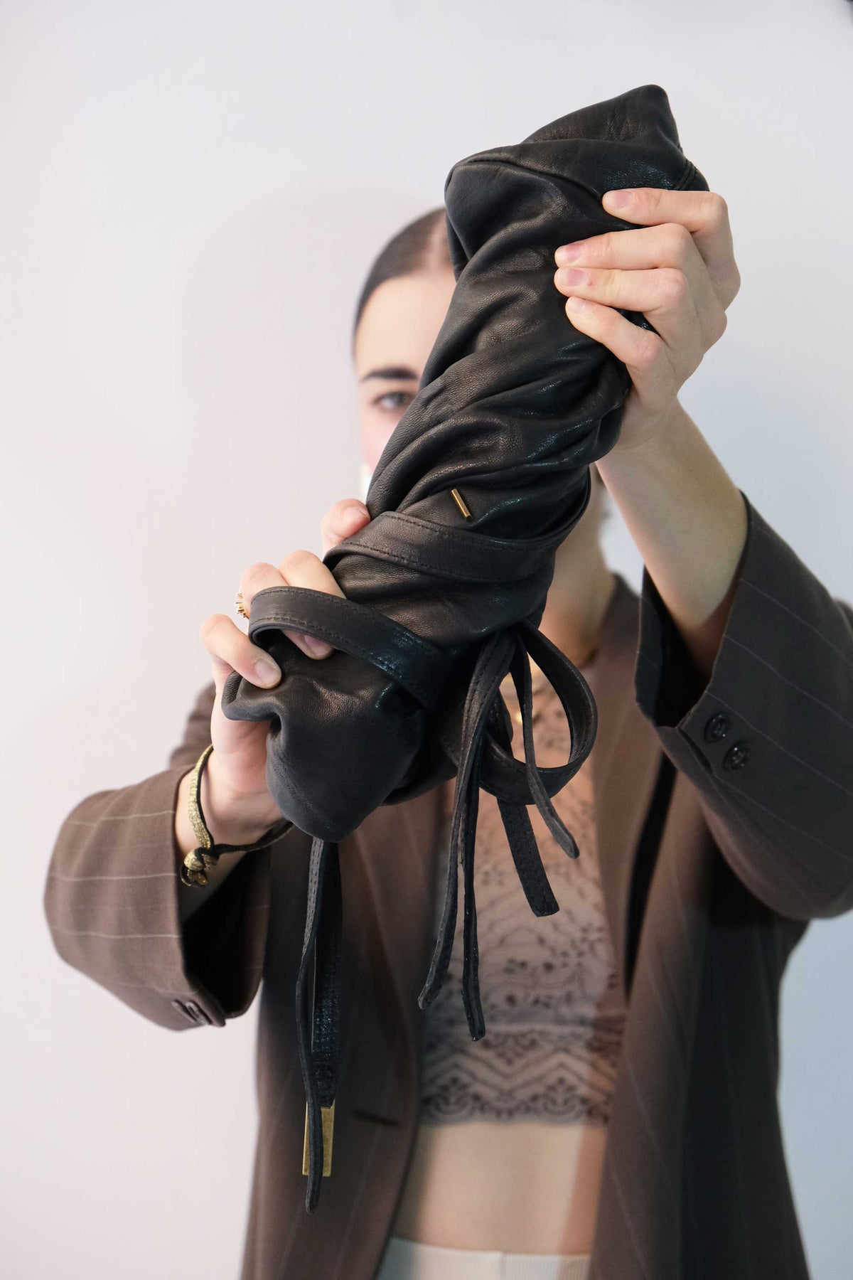 Maribè in black lomè nappa leather – Made in Italy