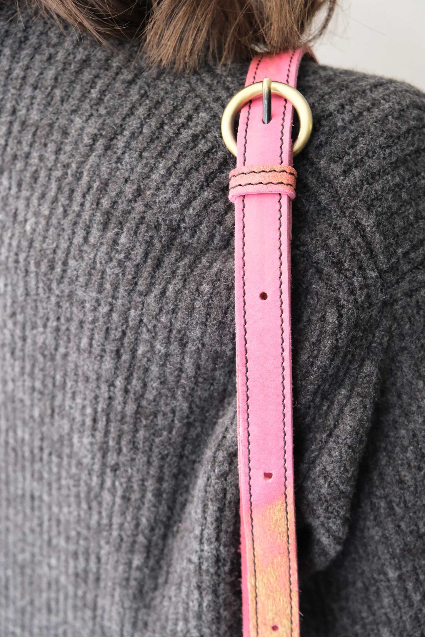 LIMITED EDITION Mikin aged fuchsia pony-hair pochette - Made in Italy -