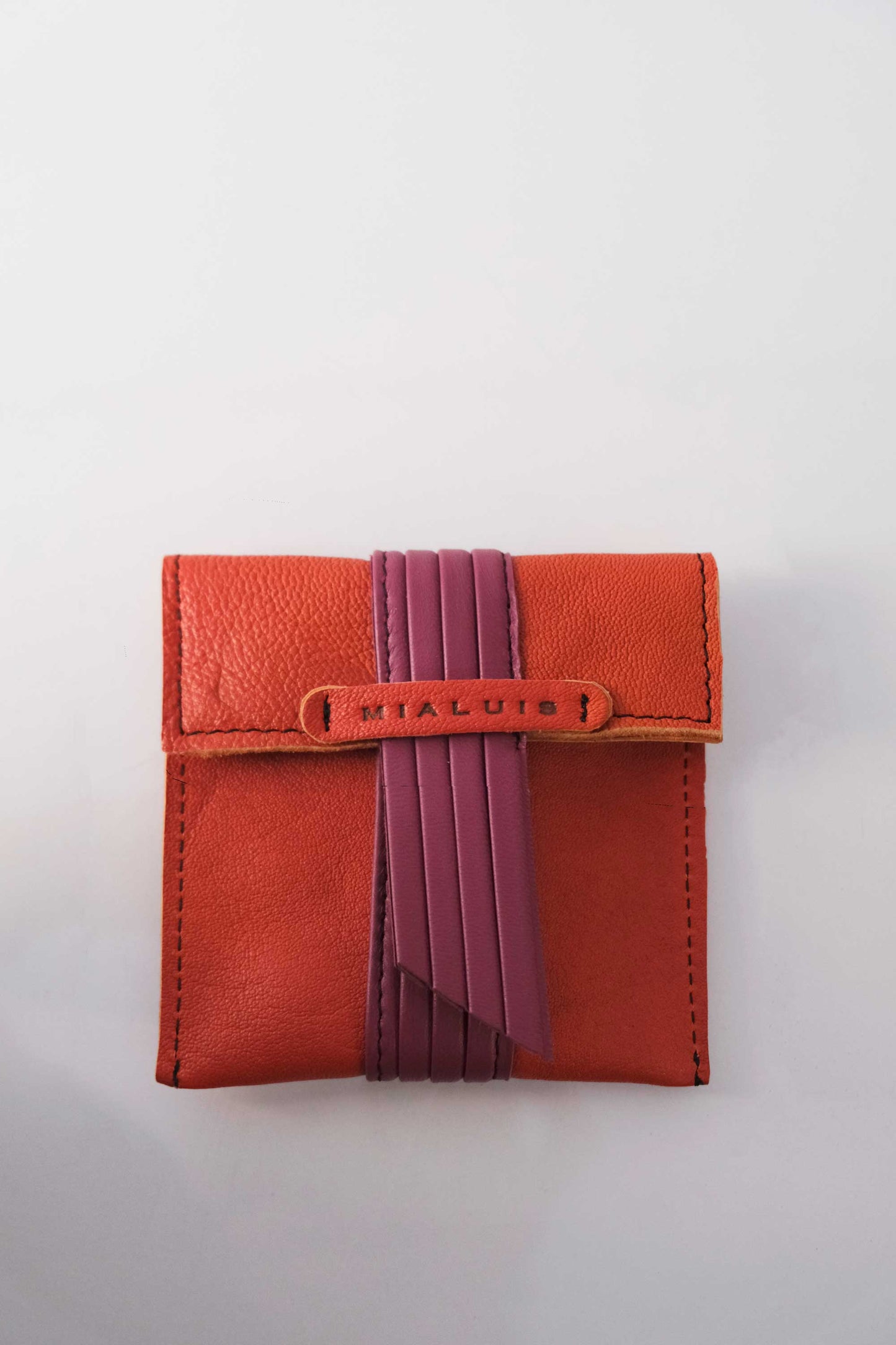 Sound dream mini pochette in papaia-barolo soft leather