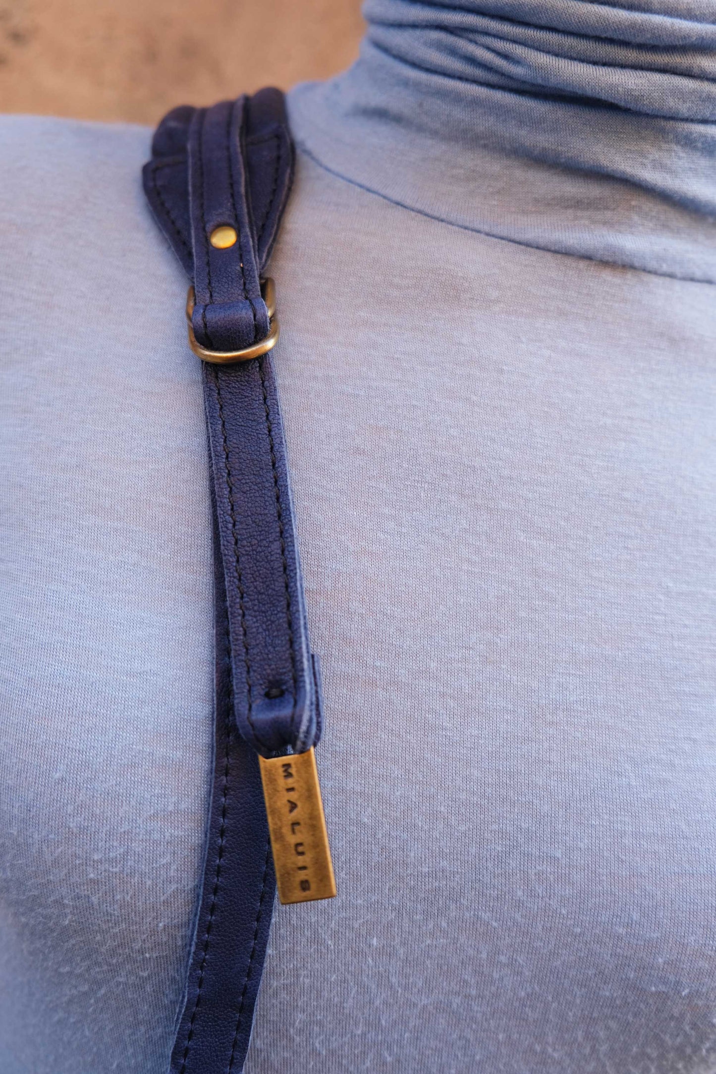 Do saddle bag cobalt in soft nappa lomé - Made in Italy -