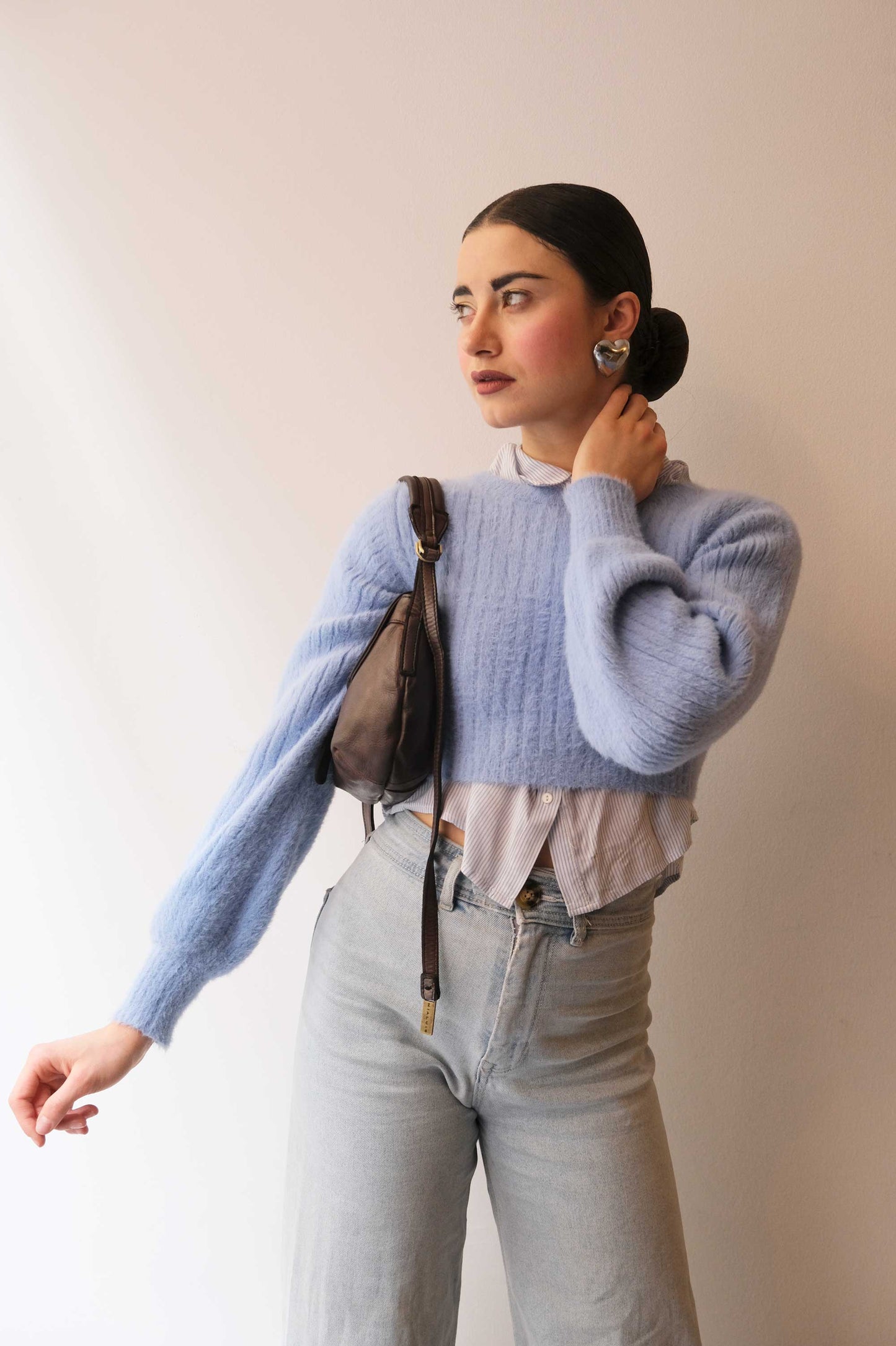 Do mini saddle bag in caffè turner calf soft leather - Made in Italy-