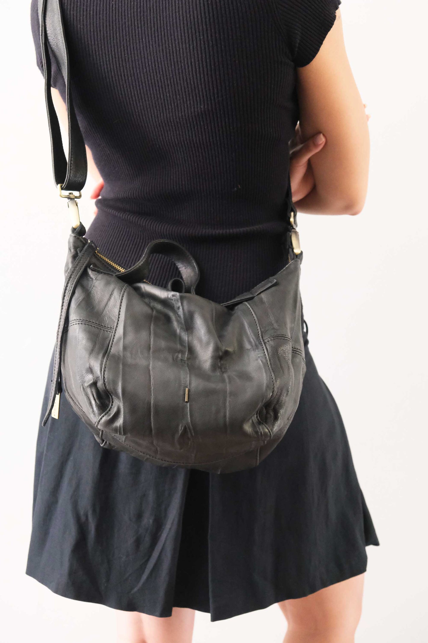 PRE ORDER discount 15%- Marty bag in black soft washed nappa lomè - use code PREORDER15 - ESTIMATED DELIVERY SEPTEMBER 15- Made in Italy -