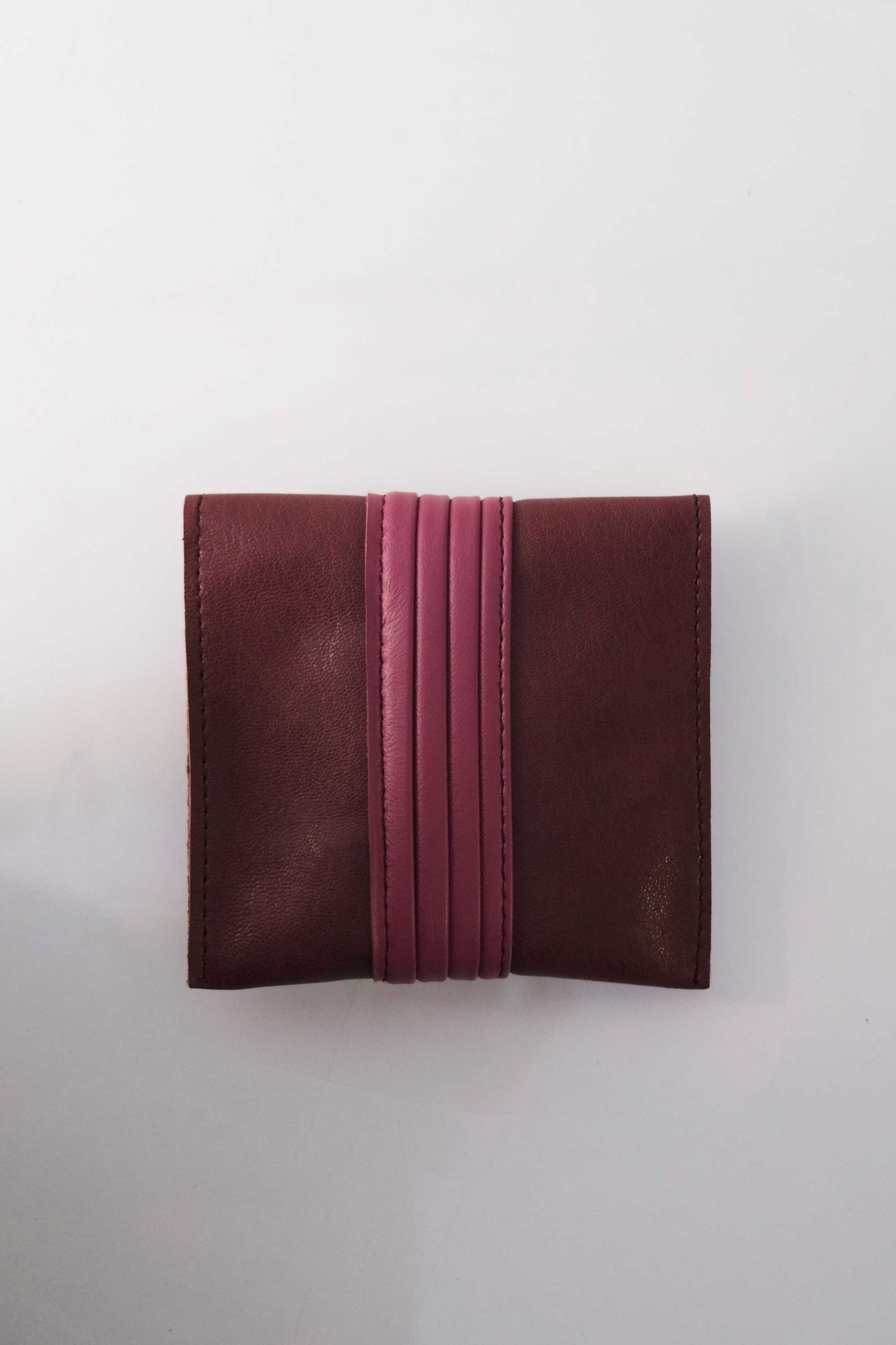 Sound dream mini pochette in vino-barolo soft leather