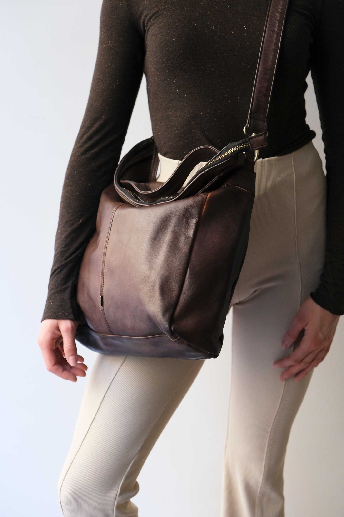 Valy in turner caffè soft calf leather - Made in Italy -