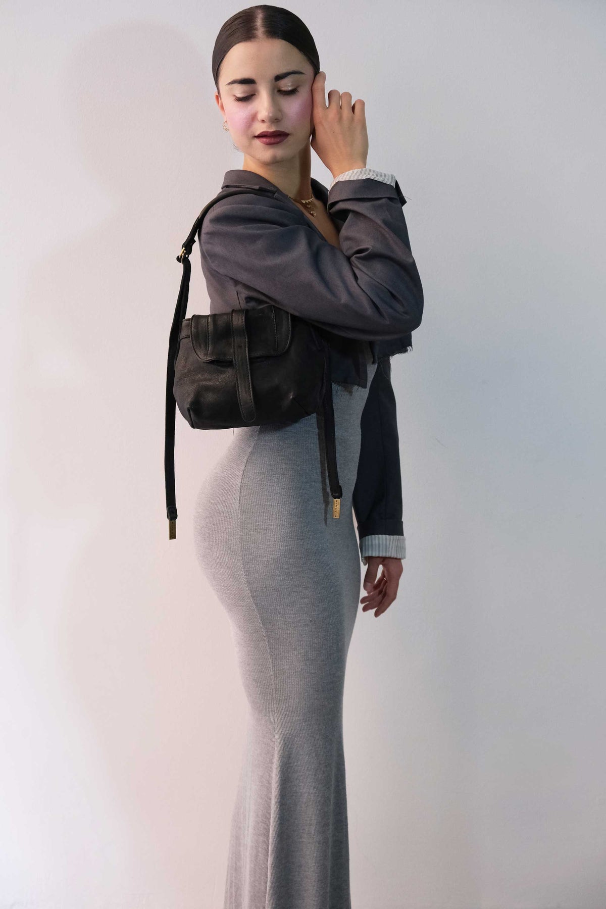 Do mini saddle bag in black soft washed nappa - Made in Italy -