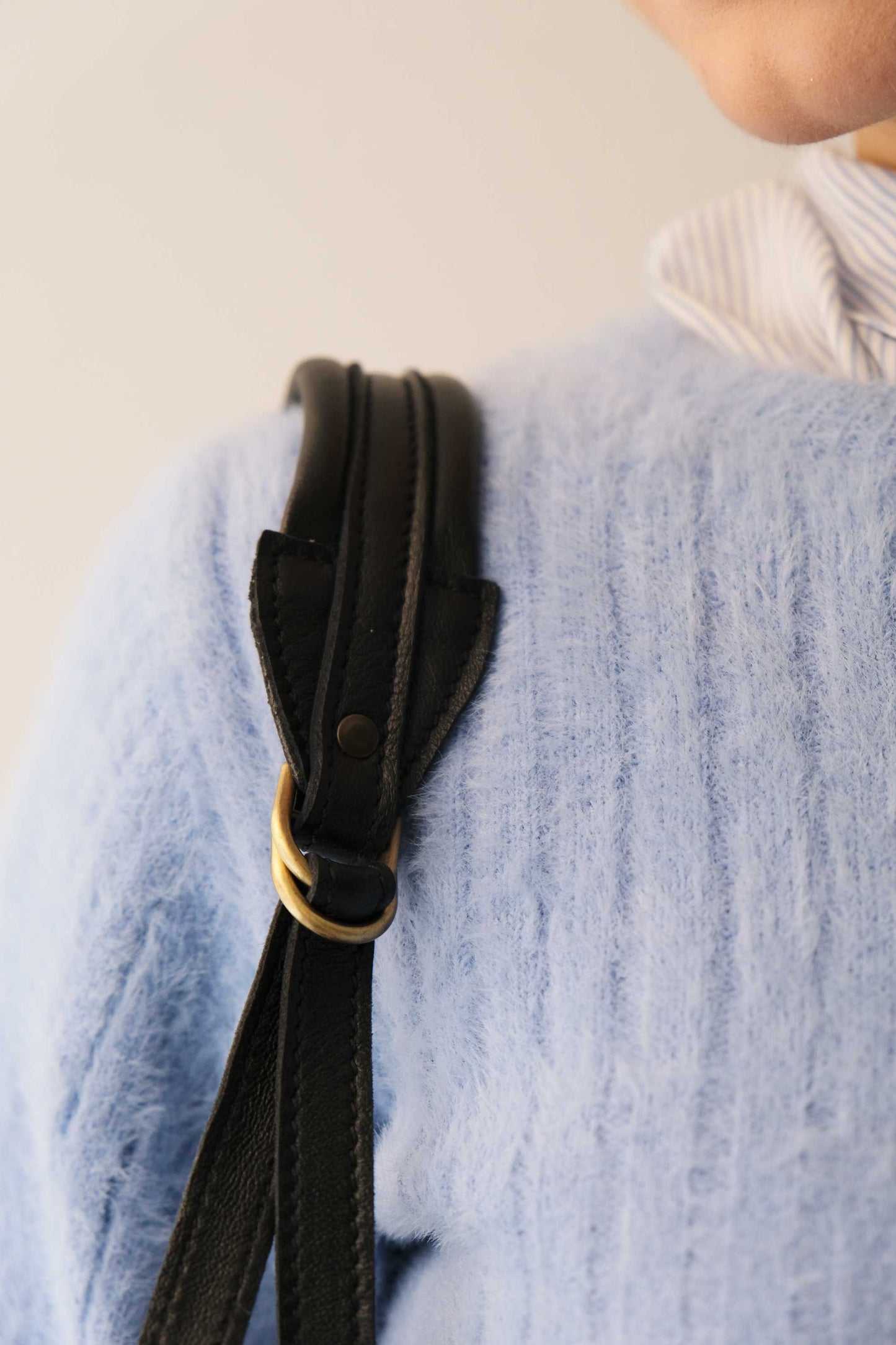 Do mini saddle bag in pleated black colour nappa leather - Made in Italy -