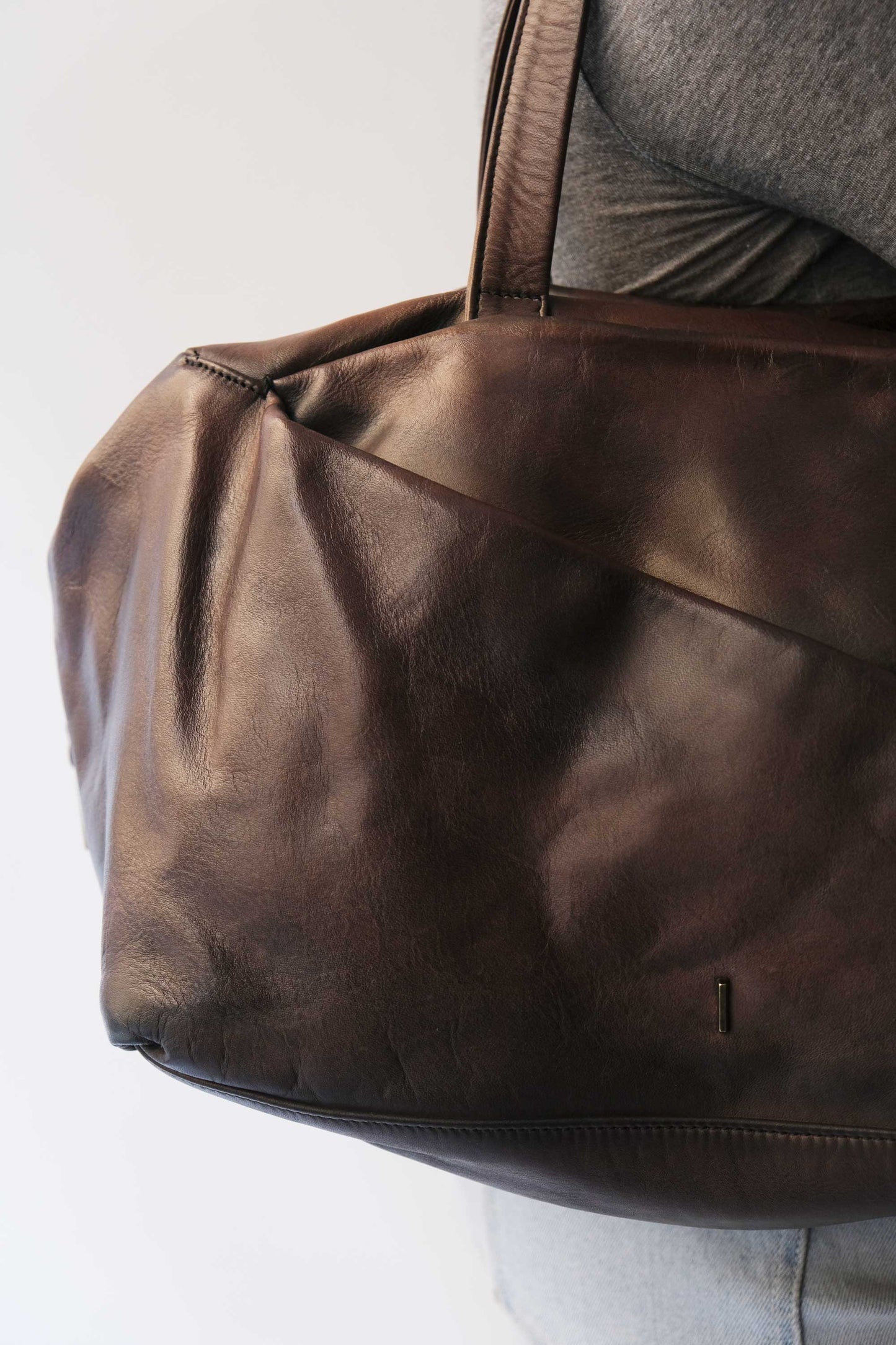 Pilli bag in caffè turner soft leather - Made in Italy -