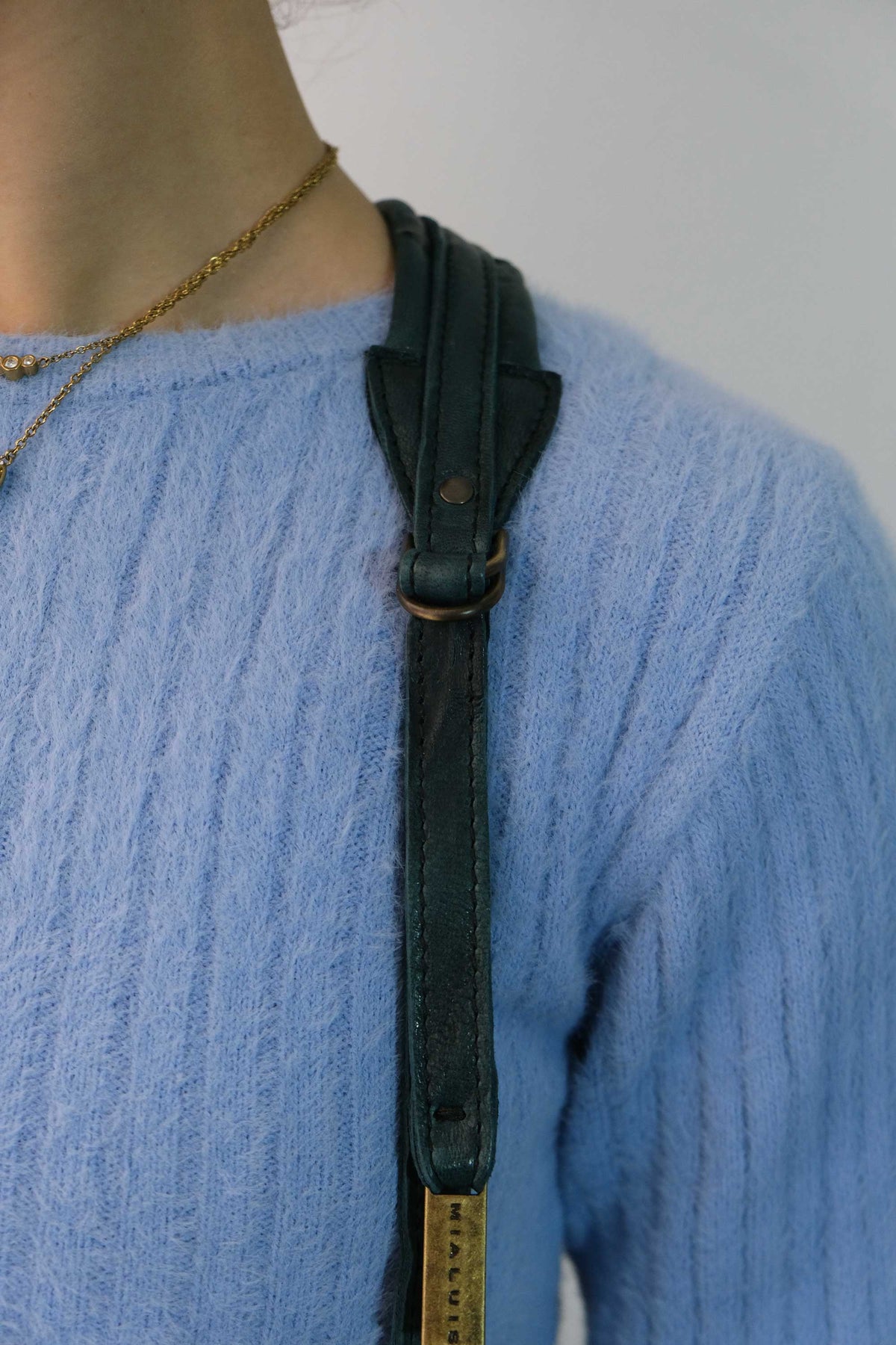 Do saddle bag in teal soft washed nappa - Made in Italy -