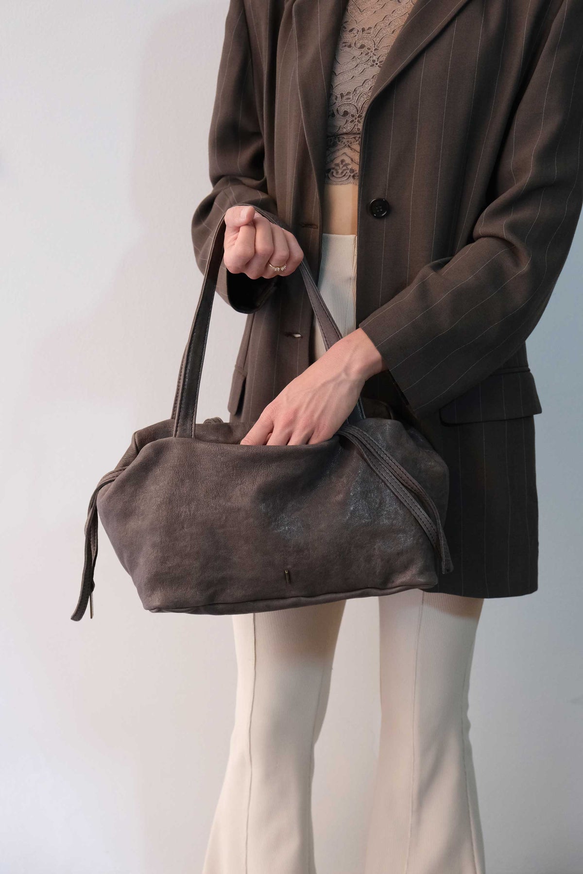 Maribè in tobacco washed nappa leather  - Made in Italy -