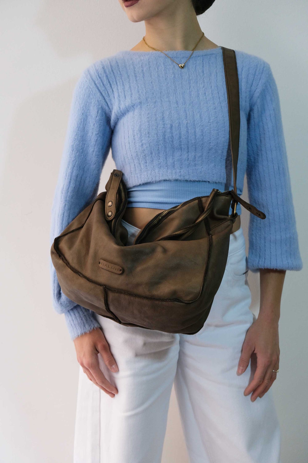 Rechi Big moss garment-dyed leather - Made in Italy -