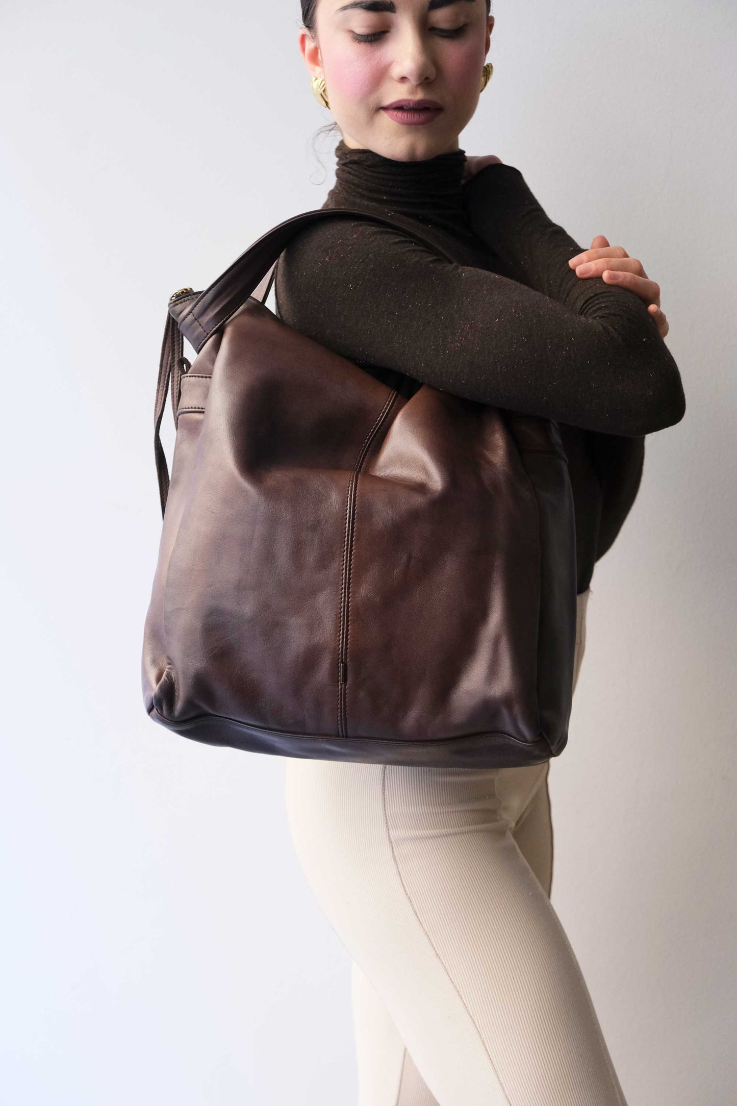 Valy in turner caffè soft calf leather - Made in Italy -