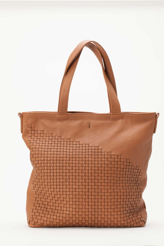 Sofi tote bag in soft braided leather