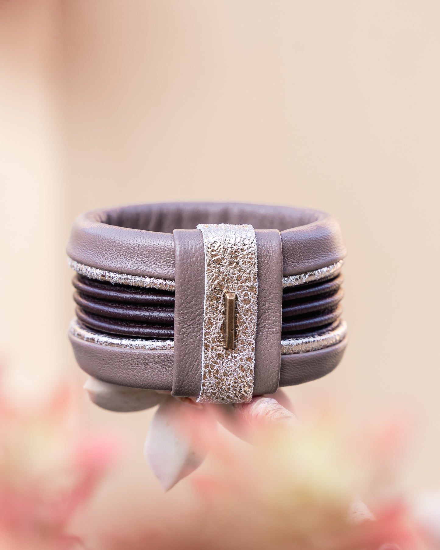 Antiope Small Lux Bangle Plum & Taupe